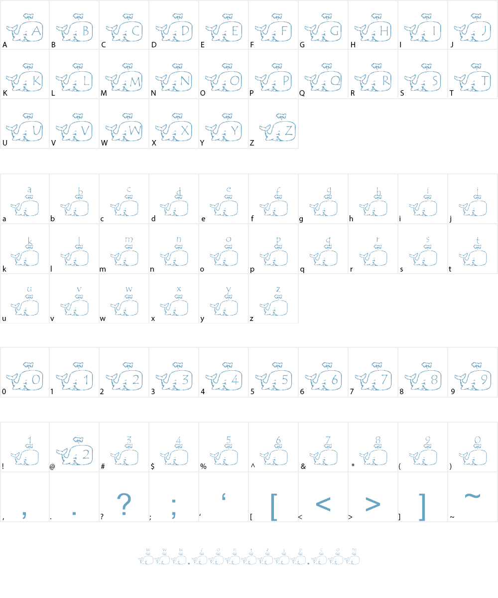LMS Whale Of A Font Font Character